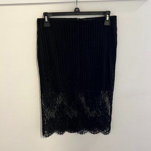E-Lady | Black Lace Knee Length Skirt